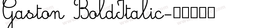 Gaston BoldItalic字体转换